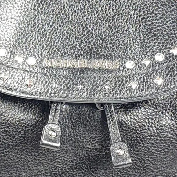 Michael Kors Backpack Daypack Riley Pebbled Leather Black Women\'s Studded Michael Kors Backpack Daypack Riley Pebbled Leather Black  main image 3